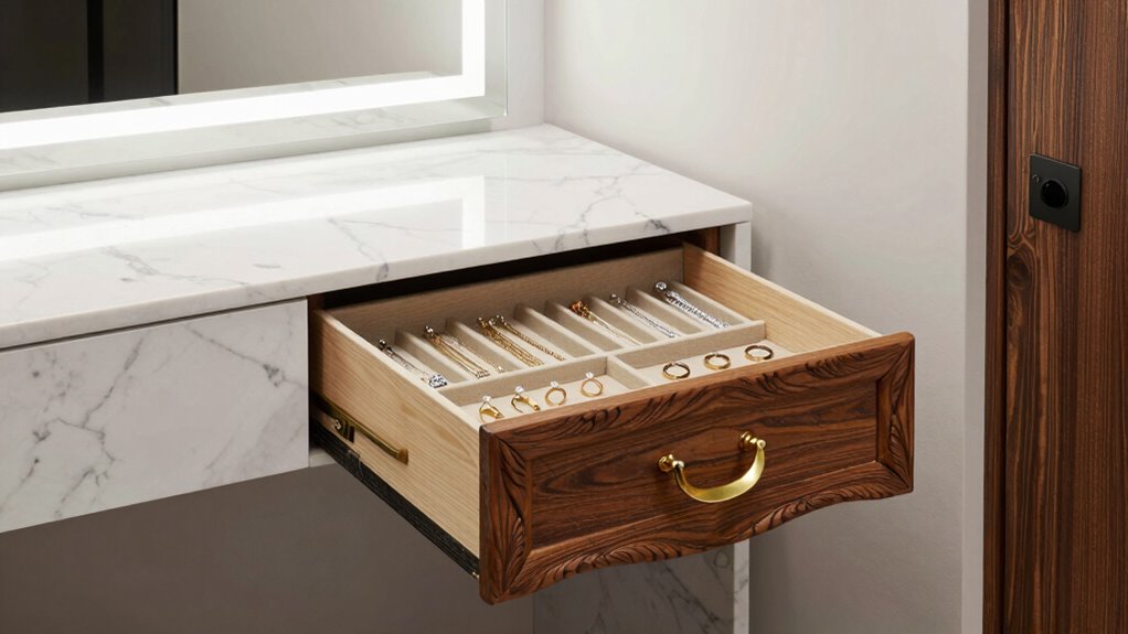 elegant vintage jewelry organization