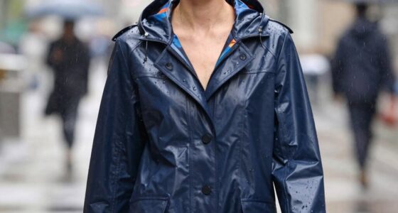 fashionable rainwear enhances style