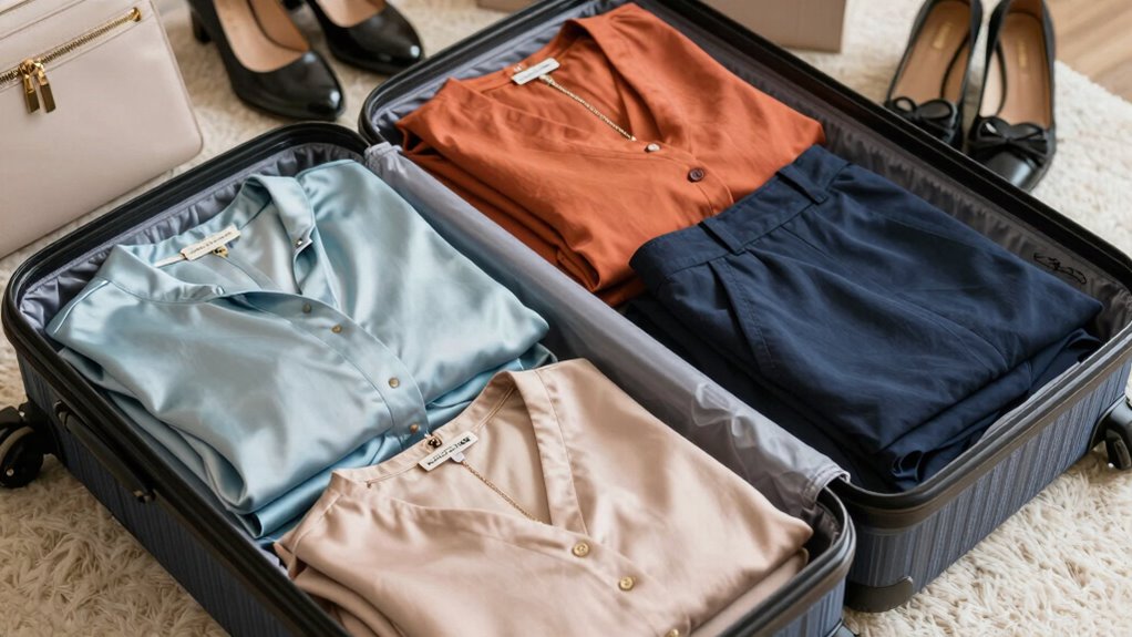 organized luxury accessory packing