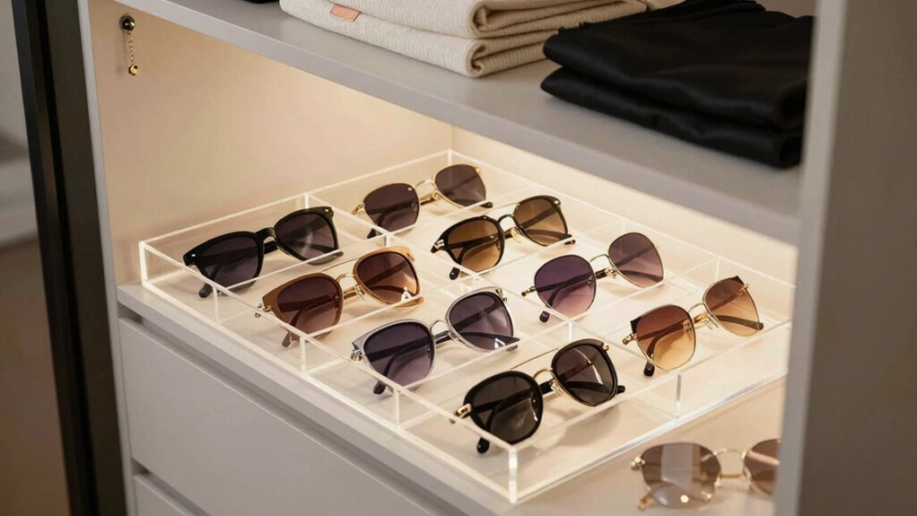 organized sunglass storage solutions
