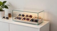 organized sunglasses display area