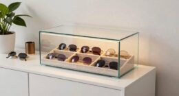 organized sunglasses display area