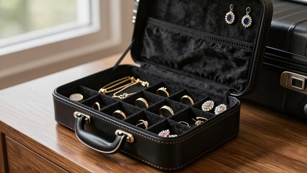 secure stylish travel jewelry storage