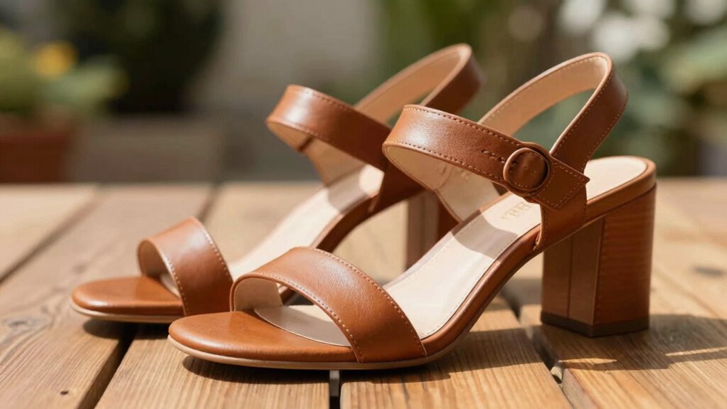 stylish comfortable heel sandals