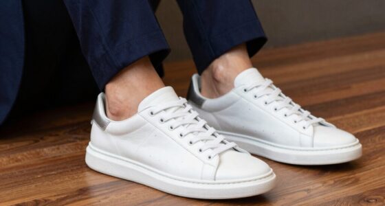 white sneakers elevate tailored ensembles