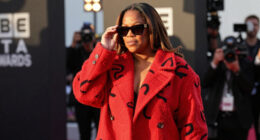 Queen Latifah Bundles Up in a Bold, Oversized Coat on the 2026 BET Awards Red Carpet
