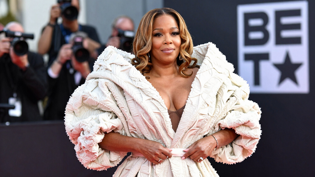 Queen Latifah’s Kilian Kerner Look Brings Textural Volume to the BET Awards 2026 Red Carpet