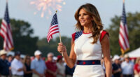 Melania Trump Wears Adam Lippes Dress for Fourth of July Celebration
