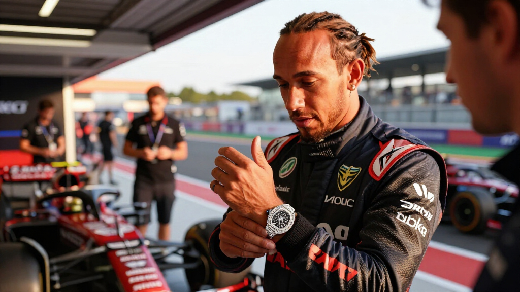 Lewis Hamilton’s Richard Mille Watch Is Packed With Diamonds—and F1 Engineering