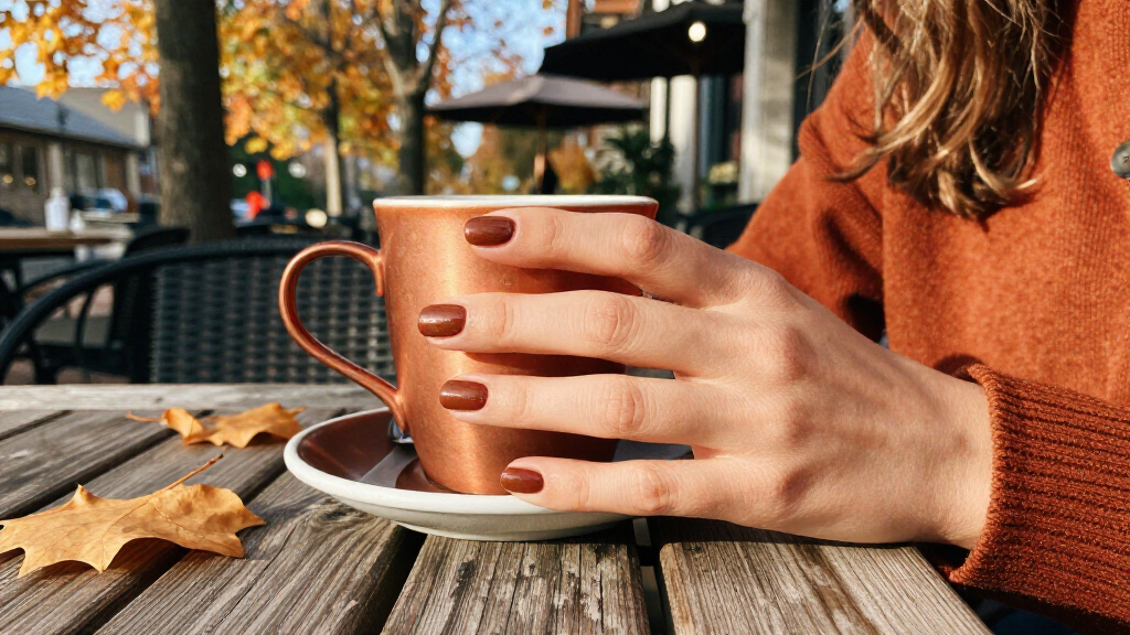 Brown Metallic Nails Are Fall’s Shiniest Obsession