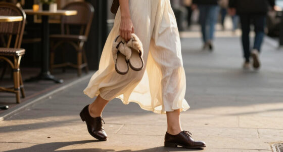 Jennifer Lawrence Trades Furry Flip-Flops For Brogues